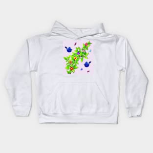 Blue Bird. Australian Bird Species Kids Hoodie